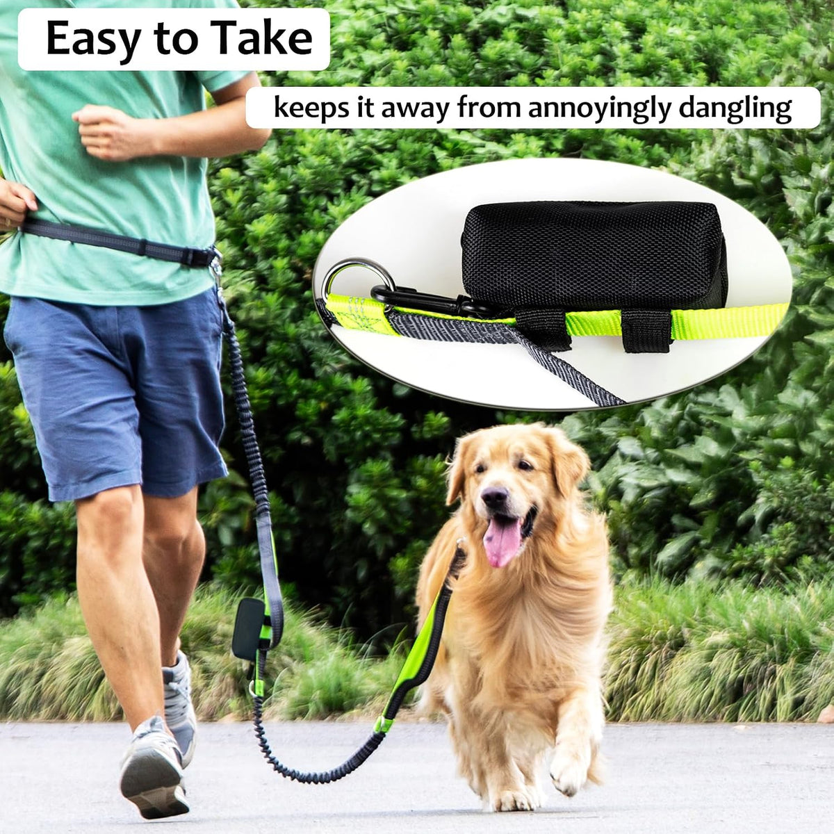 2 Pack Dog Poop Bag Holder for Leash + 80 Count Doggie Waste Bag, Black